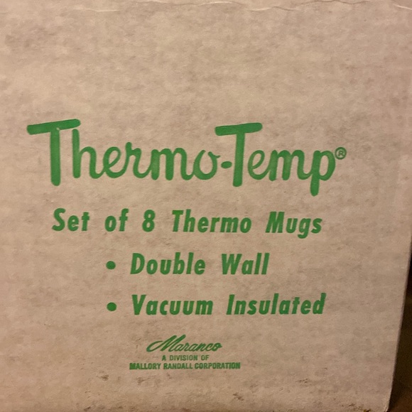 Thermo-Temp set of 8 mugs keep drinks hot or cold Vintage - Picture 4 of 14